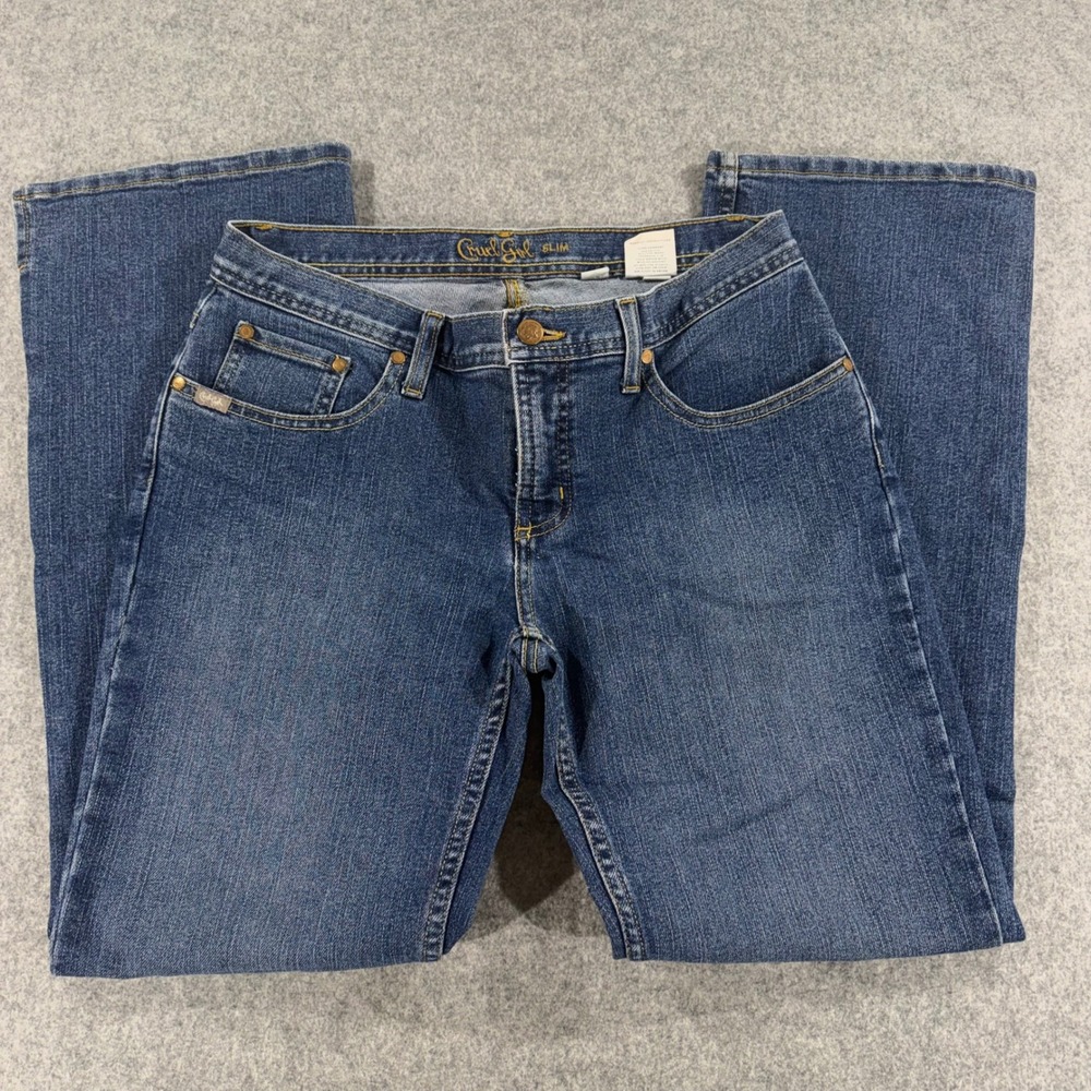 Cruel Girl Slim Jeans Womens 9 Short Medium Wash Western Denim